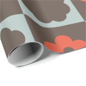 Papier Cadeau Super fille Psychedelic Checkerboard, Wrappin Y2K (Coin rond)