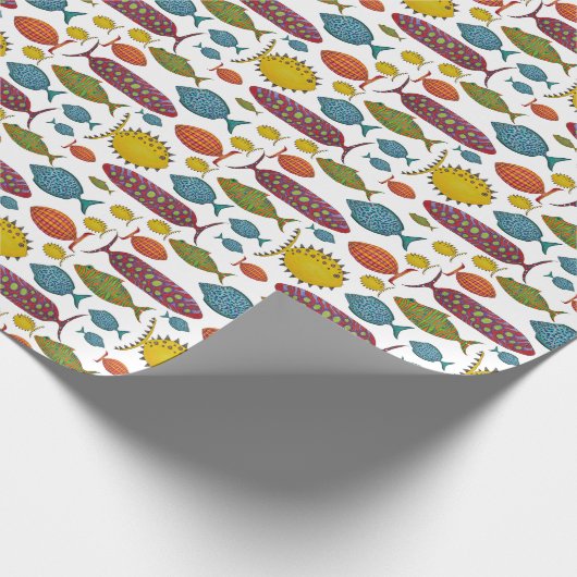 Papier Cadeau Super Fun Fish (Coin)