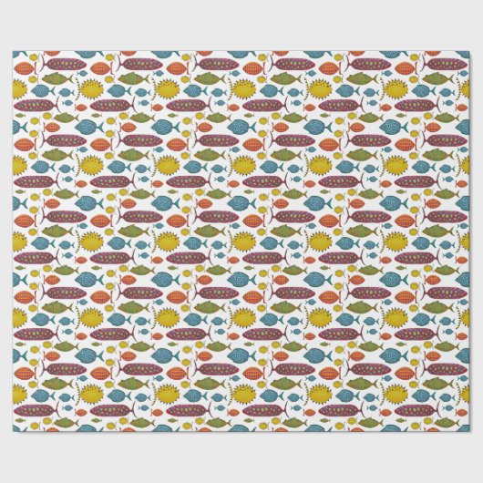 Papier Cadeau Super Fun Fish (Couture)