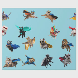 Papier Cadeau Super-héros félins