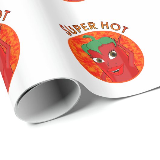 Papier Cadeau Super Hot Pepper Diva (Coin rond)
