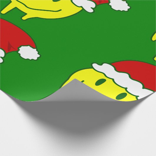 Papier Cadeau super noël visage heureux père Noël goutte à goutt (Coin)