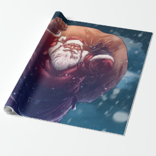 Papier Cadeau Super Père Noël