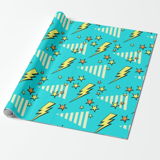 Papier Cadeau Super Pop Art (Déroulé)