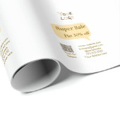 Papier Cadeau super sale business discount scan QR code details  (Coin rond)