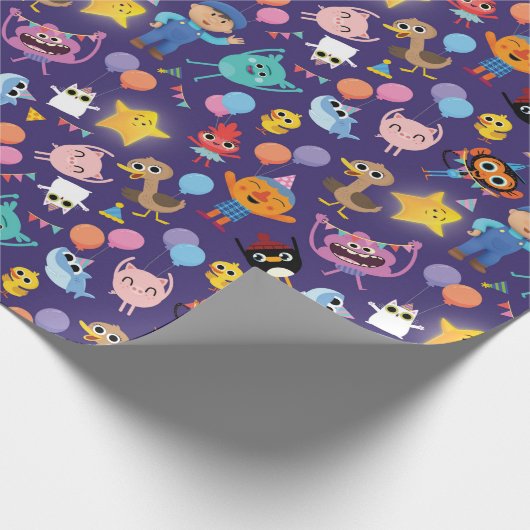 Papier Cadeau Super Simple Caractères Motif d'anniversaire (Coin)