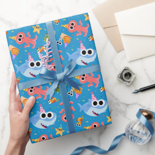 Papier Cadeau Super simple Finny Shark Confetti Anniversaire