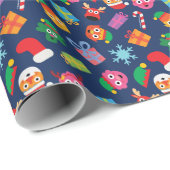 Papier Cadeau Super simple | Noodle & Pals Motif de vacances (Coin rond)