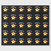 Papier Cadeau Super Star Funny Astronomy Pun Dark BG (Plat)