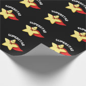 Papier Cadeau Super Star Funny Astronomy Pun Dark BG (Coin)