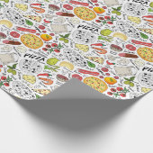 Papier Cadeau Superbe soirée pizzeria carrelée (Coin)