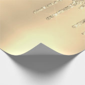 Papier Cadeau Superbes gouttes de parties scintillant d'or moder (Coin)