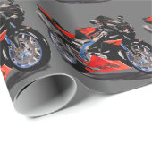 PAPIER CADEAU SUPERBIKE. DE RSV MILLE (Coin rond)