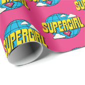Papier Cadeau Supergirl Graphique Pop Global (Coin rond)