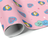 Papier Cadeau Supergirl hors de ce monde Retro Graphisme (Coin rond)