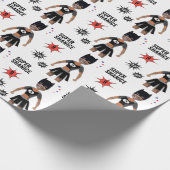 Papier Cadeau Superhero sensationnel mignon fille panthère Anniv (Coin)