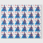 Papier Cadeau Superhero USA Superning Boy Fab Anniversaire Extra (Plat)