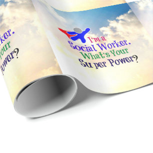Papier Cadeau Superhéros du travailleur social