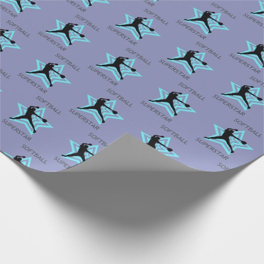 Papier Cadeau Superstar du softball (Coin)
