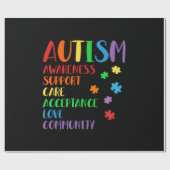 Papier Cadeau Support Acceptance Ally Autism (Plat)
