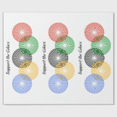 Papier Cadeau Support des couleurs - (Plat)