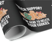 Papier Cadeau Support Technique Ici Pour Supprimer Les Cookies N (Coin rond)