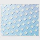 Papier Cadeau Sur la Lune et les étoiles (Plat)