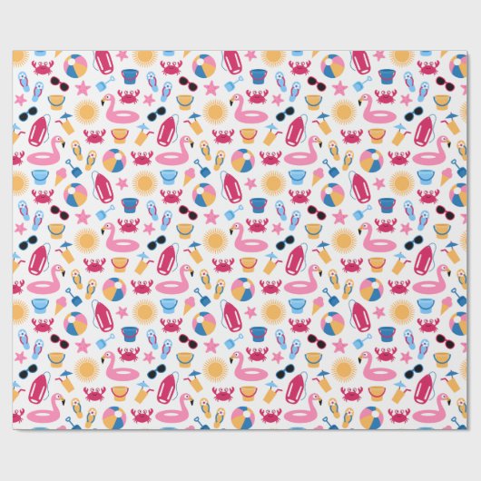 Papier Cadeau Sur la plage (Plat)