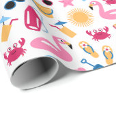 Papier Cadeau Sur la plage (Coin rond)