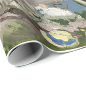 Papier Cadeau Sur la rive de la Seine par Monet (Coin rond)