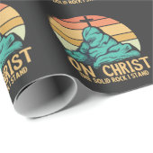 Papier Cadeau Sur le Christ le Rocher Solide je se tient (Coin rond)