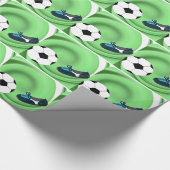 Papier Cadeau Sur le papier d'enveloppement de soccer sur le ter (Coin)