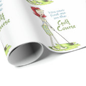 Papier Cadeau Sur le terrain de golf (Coin rond)