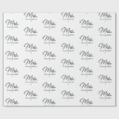 Papier Cadeau Sur Mesure, Mme Est. Script élégant moderne nouvel (Plat)