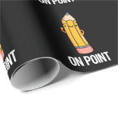 Papier Cadeau Sur Point Funny Pun crayon foncé BG (Coin rond)