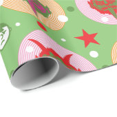 Papier Cadeau Surcharge de Krampus (Coin rond)