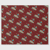 Papier Cadeau Surf à huile (Plat)