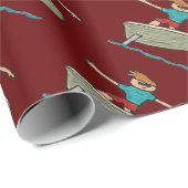 Papier Cadeau Surf à huile (Coin rond)