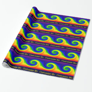 Papier Cadeau Surf arc-en-ciel