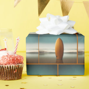 Papier Cadeau Surf En Hauteur Dans Le Sable De Plage