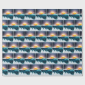 Papier Cadeau Surf océanique Sunrise (Plat)