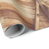 Papier Cadeau Surface Brown en bois (Coin rond)