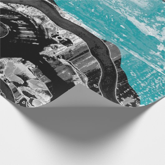 Papier Cadeau Surface Current – Abstract Flow & Structure Wrappi (Coin)