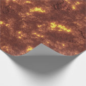 Papier Cadeau Surface de la planète volcanique de lave chaude (Coin)