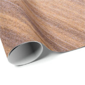 Papier Cadeau Surface en bois marron (Coin rond)