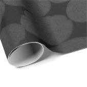 Papier Cadeau Surface pointillée noire et grise (Coin rond)