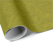 Papier Cadeau Surface vert olive avec un motif subtil en spirale (Coin rond)