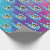 Papier Cadeau Surfer sur Blue Wave (Coin)