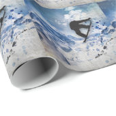 Papier Cadeau Surfeur en vol (Coin rond)
