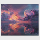 Papier Cadeau Surreal Dramatic Clouds With Fiery Sunset (Plat)